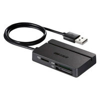 バッファロー ＵＳＢ２．０　マルチカードリーダー／ライター　スタンダードモデル　ブラック BSCR100U2BK 1台（わけあり品）