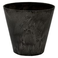 amabro アートストーン ラウンド ブラック 17cm 256195 1個（直送品）