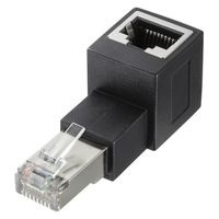 サンワサプライ RJ-45L型変換アダプタ（上出し、カテゴリ6A STP） ADT-RJ6A-LU 1個（直送品）