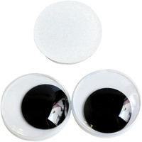 日本紐釦貿易 NBK 動眼 貼り付け φ18mm 黒 CE110 1セット(12個×5袋)