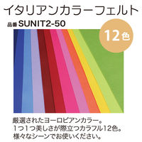 サ ン フ ェ ル ト (株) サンフェルト イタリアンカラーフェルト 55×50cm 赤 RR-07 SUNIT2-50-RR7（直送品）