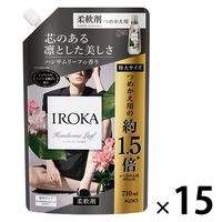 フレアフレグランス IROKA（イロカ） ハンサムリーフの香り 詰め替え 特大 710mL 1箱（15個入） 柔軟剤 花王