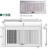 宇佐美工業 自然換気口部品 床下換気口 スライド式 UKーYSD1530ーSM(シルバー) UK-YSD1530-SM 1セット(2枚)（直送品）