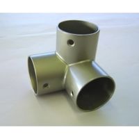 シロクマ BRー162 E型三方 35φ シルバー 1セット(6個)（直送品）