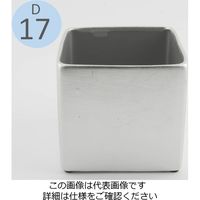 D&M DEPOT スクエアポット ラージシルバー D17 AAB1204MSI 955543 1個（直送品）