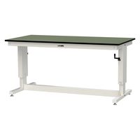 【車上渡し】山金工業 ワークテーブル昇降タイプ 軽量作業台 3方向ハンドル操作 塩ビ天板 SSR-1890A-GW 1台（直送品）