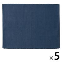 無印良品 インド綿手織ランチョンマット ブルー 約幅45×奥行35cm 良品