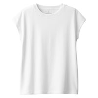 【レディース】無印良品 スムース編みフレンチスリーブTシャツ 婦人 L 白 良品計画