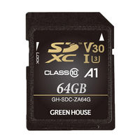 グリーンハウス 【4K対応】UHS-U3　SDXCカード　64GB GH-SDC-ZA64G 1枚（直送品）