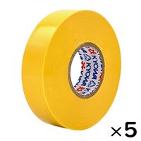 【ビニールテープ】 ミリオン 電気絶縁用ビニルテープ 黄 幅19mm×長さ20m 共和 1セット（5巻入）