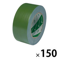 【ガムテープ】 カラー布粘着テープ No.102N 0.30mm厚 緑 幅50mm×長さ25m ニチバン 1セット（150巻入）
