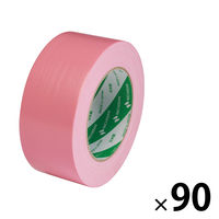 【ガムテープ】 カラー布粘着テープ No.102N 0.30mm厚 ピンク 幅50mm×長さ25m ニチバン 1セット（90巻入）