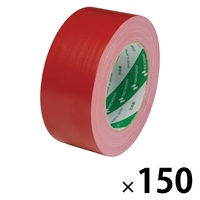 【ガムテープ】 カラー布粘着テープ No.102N 0.30mm厚 赤 幅50mm×長さ25m ニチバン 1セット（150巻入）