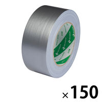 【ガムテープ】 カラー布粘着テープ No.102N 0.30mm厚 銀 幅50mm×長さ25m ニチバン 1セット（150巻入）