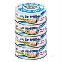缶詰 いなば食品 油を使用しないライトフレーク 70g　1パック（4缶入） ツナ缶 ノンオイル かつお缶（わけあり品）