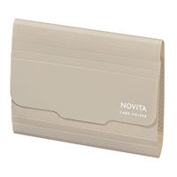 コクヨ ポケットが大きく開くカードホルダー<ノビータ> 6ポケット サンドベージュ メイ-NV952LS 1セット(1冊×5)