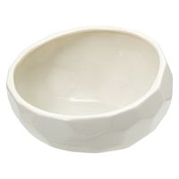 fuu 陶器のエサ入れ　クリスタル　Ｍ　ホワイト 270440 1個（直送品）