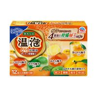 入浴剤 炭酸 温泉の素 温泡 ONPO ぜいたく柑橘柚子 とろり炭酸湯 1箱（4種×3錠）にごりタイプ アース製薬 限定