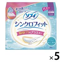 生理用品 ソフィ シンクロフィット 特に多い昼用 厚型タイプ トイレに流せる 1セット （20ピース×5個） ユニ・チャーム