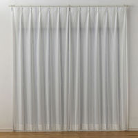 スミノエ DESIGNLIFE レースカーテン ステッチライン ブルー AS-V2108-110179BL １セット(2枚入)（直送品）