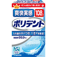 爽快実感ポリデント 入れ歯洗浄剤 99.9%除菌 5箱（108錠入×5） グラクソ・スミスクライン