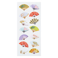 奥山商会 和風シール 扇 JP320 1セット(5枚)