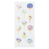 奥山商会 和風シール うちわ JP408 1セット(5枚)