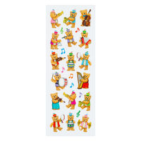 奥山商会 ラメ入りシール ベアー 音楽 CR362 1セット(5枚)