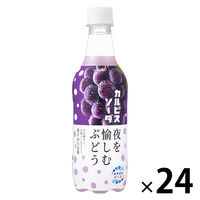 アサヒ飲料 カルピスソーダ 夜を愉しむぶどう 450ml 1箱（24本入）
