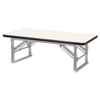 【軒先渡し】ニシキ工業 折り畳み座卓テーブル 幅1200×奥行450×高さ330mm　 アイボリー AZP-S1245S-IV 1台（直送品）