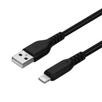 オウルテック 断線に強く柔らかい Lightningケーブル 1m ブラック OWL-CBA4LA10-BK 1個