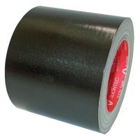 強粘着厚手カラー粘着テープ 幅100mm×長さ25m 黒 キラックス 1セット（5巻入）