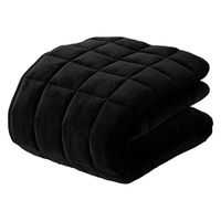 AQUA mofua　プレミアムマイクロファイバー　裏表兼用中綿増量敷きパッド　Ｓ　ＢＫ 51010110 1枚（直送品）