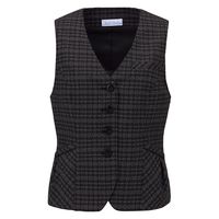 神馬本店 ツイーディピンチェックベスト グレーブラック 15号 SA460V-27-15号 1着（直送品）