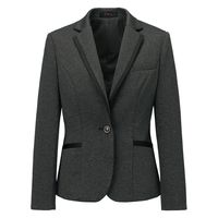 神馬本店 メランジュニットテーラードジャケット ブラック 17号 SA490J-7-17号 1着（直送品）