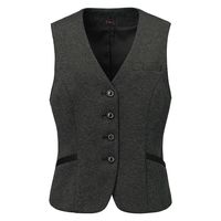 神馬本店 メランジュニットベスト ブラック 19号 SA490V-7-19号 1着（直送品）