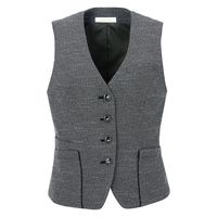 神馬本店 エコシックツイードベスト グレー 9号 WN80V-2-9号 1着（直送品）