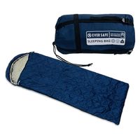 封筒型寝袋(ネイビー) シュラフ 洗濯可 防災 コンパクト 災害対策 避難 アウトドア（直送品）