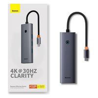 ドッキングステーション 6in1 HDMI LAN USB-Aポート拡張 USB Type-C接続 1個 Baseus