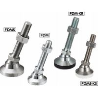 鍋屋バイテック レベリングアジャスタ(おねじ)FDM/FDMS FDMー25ーM8ー40ーKR FDM-25-M8-40-KR 1セット(2個)（直送品）