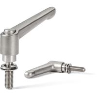 クランプレバー ばね座金組み込みタイプ(おねじ・オールステンレス製) LDMSーWーNI LDMSー10ー32ーWーNI 1個（直送品）