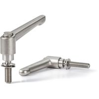 鍋屋バイテック クランプレバー ばね座金組み込みタイプ（おねじ・オールステンレス製） LDMS-W-AS LDMS-6