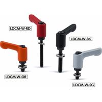 鍋屋バイテック会社 ミニクランプレバー ばね座金組み込みタイプ(おねじ) LDCMーW LDCMー5ー32ーWーRD 1セット(3個)（直送品）