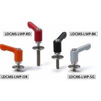 ミニクランプレバー 長穴用座金組み込みタイプ(おねじ・ステンレス製) LDCMSーLWP LDCMSー5ー50ーLWP20ーRD（直送品）
