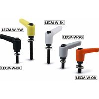 鍋屋バイテック会社 ミニプラクランプレバー ばね座金組み込みタイプ(おねじ) LECMーW LECMー5ー20ーWーSG 1セット(4個)（直送品）