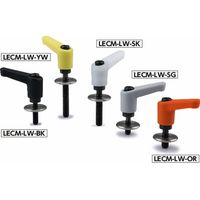 ミニプラクランプレバー 平座金組み込みタイプ(おねじ) LECMーLW LECMー6ー16ーLW20ーOR 1セット(4個)（直送品）
