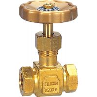 フジキン ニードルバルブ|ニードルバルブ(黄銅製) HD・DUE DUEー12LAーR 1個（直送品）