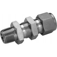 フジキン ニューVーLok継手|ハーフパネルユニオン(R:ISOテーパーおねじ) VUWHPー□ VUWHPー3.2AーV 1セット(2個)（直送品）