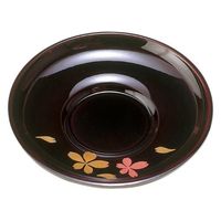 中西工芸 溜 ダルマ茶托 桜(5枚組) 4962127460128 1個（直送品）