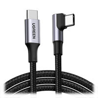 USB Type-Cケーブル 2m 100W L字 ナイロン製 高耐久 USB-C[オス]-USB-C[オス] 1本